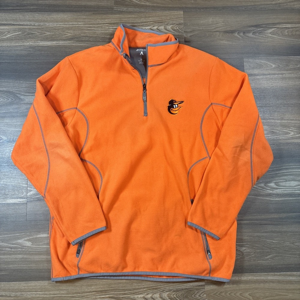 Antigua Baltimore Orioles Half Zip Fleece Pullover